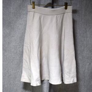 Rebecca Taylor Off White Ribbed Knit Flared Skirt Size XS